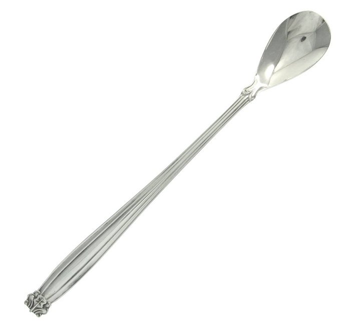 Silverplated Iced Tea Spoons Sundae Bistro Set 4 Nakazato Japan Grace Vintage Modern Flatware