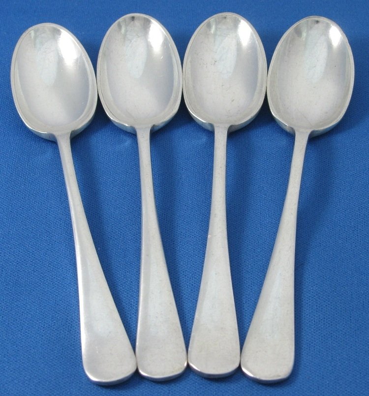 Mappin Webb Demitasse Tea Coffee Spoons 1800s Flatware Sheffield Silverplate Set 4