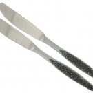 Vintage Stainless Steel Dinner Knife Set 2 Japan Jardinera Interpur Retro Daisy Flower Flatware