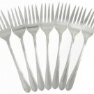 Silverplated Salad Forks Rogers Fascination Set 7 Dinner Table Retro Atomic Flatware 1936