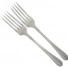 Wm Rogers Fascination Dinner Forks Set 2 Silverplate Table Retro Atomic Flatware 1936