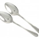 Wm Rogers Vintage Tablespoons Fascination Serving Set 2 Silverplate Retro Atomic Flatware