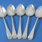 Wear Wite Sheffield Demitasse Spoon Moke Tea Coffee Vintage Nickle Silver Plate 5 England