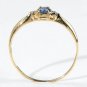 Genuine Sapphire and Diamond solid gold ring
