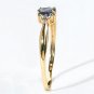 Genuine Sapphire and Diamond solid gold ring