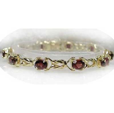 8.5 carat genuine garnet twist tennis bracelet