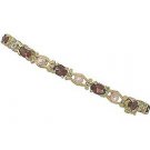 7.46 carat genuine garnet and diamond bracelet