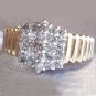 0.5 carat genuine diamond cluster ring