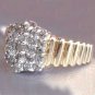 0.5 carat genuine diamond cluster ring