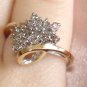 0.5 carat genuine diamond cluster ring