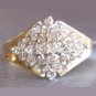 0.5 carat genuine diamond cluster ring
