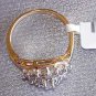 0.5 carat genuine diamond cluster ring