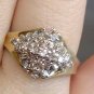 0.5 carat genuine diamond cluster ring