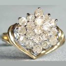 1 carat genuine diamond solid gold ring