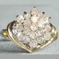 1 carat genuine diamond solid gold ring