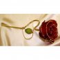 Unique Lacquered & 24K gold-plated real heart rose