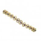 1.90 carat amethyst gold hearts bracelet