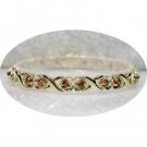 2.40 carat garnet gold hearts bracelet