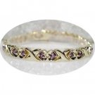 1.50 carat amethyst gold hearts bracelet