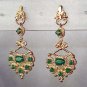 2.50 carat Emerald Agate filigree chandellier earrings