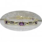 Designer 6.61 carats AMETHYST & DIAMOND tennis bracelet