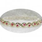 2 carat genuine Ruby gold eternity bracelet