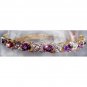 7.10ctw Amethyst & Diamond gold bracelet