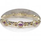 2.01 ctw Genuine Amethyst & Diamond bracelet