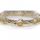 2.11 ctw Genuine Citrine & Diamond bracelet