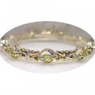 2.26ctw genuine Peridot & Diamond bracelet