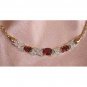 2.78ctw genuine Garnet & Diamond necklace