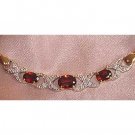 2.78ctw genuine Garnet & Diamond necklace