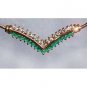 EMERALD AGATE and WHITE TOPAZ gold necklace