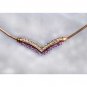 AMETHYST and WHITE TOPAZ gold necklace