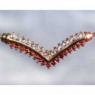 GARNET and WHITE TOPAZ gold necklace