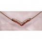 GARNET and WHITE TOPAZ gold necklace