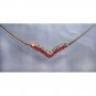 RUBY and WHITE TOPAZ gold necklace
