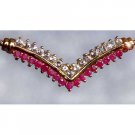 RUBY and WHITE TOPAZ gold necklace