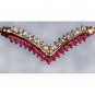 RUBY and WHITE TOPAZ gold necklace