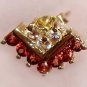 1.05 ctw Garnet & White Topaz earrings
