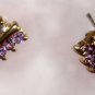 0.65 ctw Amethyst & White Topaz earrings