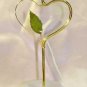 Purple Lacquered & 24k gold-plated rose with HEART stem