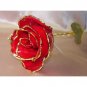 REAL RED ROSE stem - Lacquered & 24k gold-plated