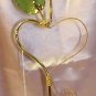 Lacquered & 24k gold-plated red rose with HEART stem