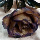 REAL Lacquered Purple ROSE with plated stem