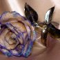 REAL Lacquered Purple ROSE with plated stem