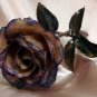 REAL Lacquered Purple ROSE with plated stem