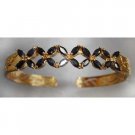3 carat genuine SAPPHIRE gold bangle