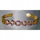 3 carat genuine AMETHYST gold bangle