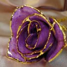 Lacquered & 24k gold-plated REAL PURPLE ROSE